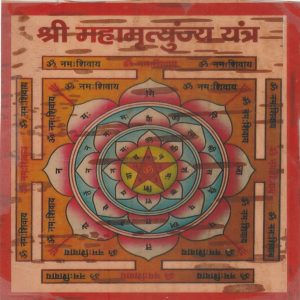 Mahamrtyunjay Yantra on Bhojpatra 6*6 inch Siddh Abhimantrit