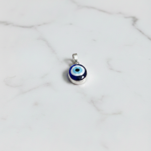Sterling Silver Evil Eye Locket Necklace